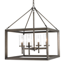 Golden 2073-4 GMT - Golden Lighting Smyth 4-light Chandelier in Gunmetal Bronze